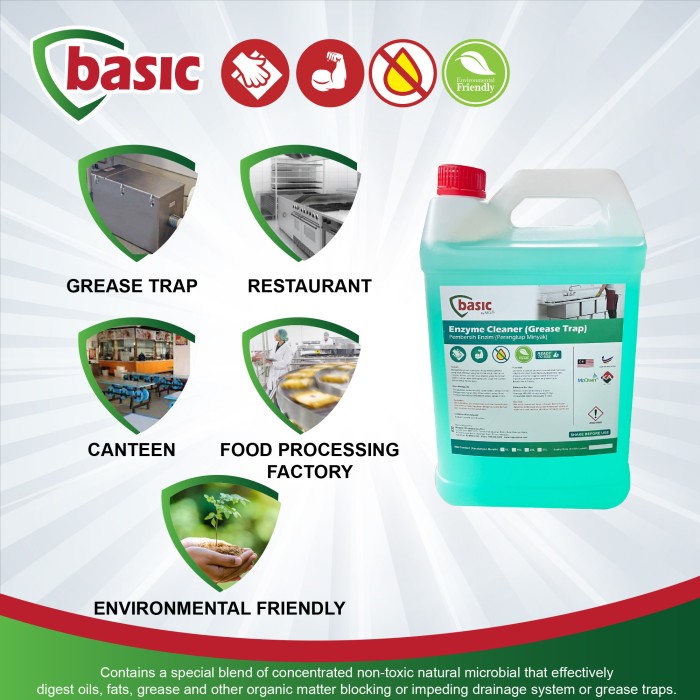 McQwin Basic Enzyme Cleaner (Grease Trap) 5L